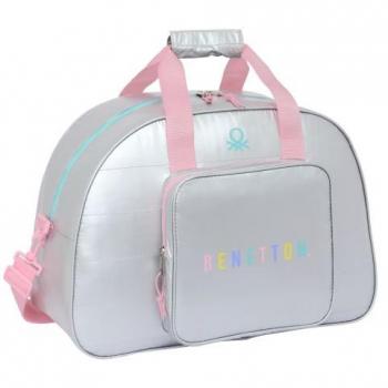 BOLSA DEPORTE BENETTON SILVER 48x33x21cm