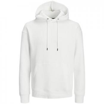 Jack & Jones Men's Star Basic Hooded Sweatshirt - Regular Fit, Cloud Dancer