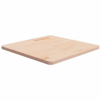Mesa cuadrada de roble macizo sin tratar 60x60x2,5 cm