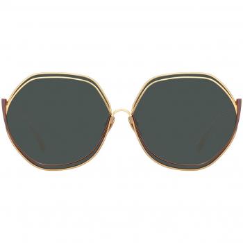 Linda Farrow ASPEN LFL1355 C3 Gold Men's Sunglasses 64mm