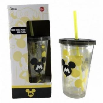 Vaso Doble Pared C/Pajita Minnie Disney 450ml