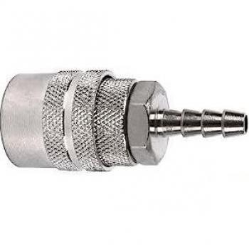 Enchufe Rápido Espiga para Tubo Ø6mm - Acoplador Hembra para Instalaciones Neumáticas, 1 Unidad