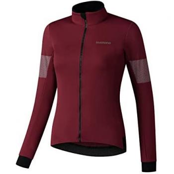Maillot de mujer Shimano Kaede Wind granate de manga larga aislante - Talla L