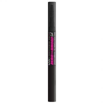 NYX Professional Makeup Zero To Brow Gel Eyebrow Gel with Applicator, Shade 08 Black, 2 ml