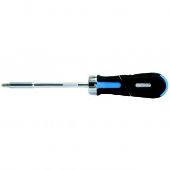 KS Tools 159.2051 1/4 Destornillador de carraca para puntas intercambiables de revólver, 7 pzs