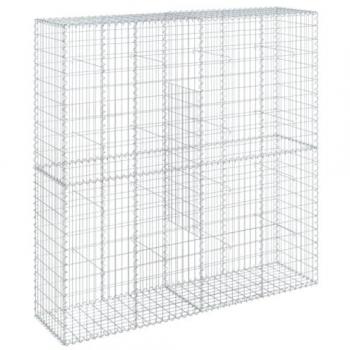 vidaXL Gabion Basket with Cover 200x50x200 cm Galvanised Iron