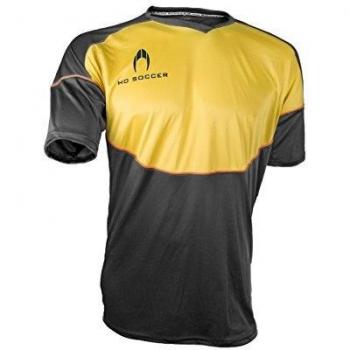 HO Soccer Legacy Camiseta de Portero Manga Corta, niños, Negro/Amarillo/Naranja, 14 años