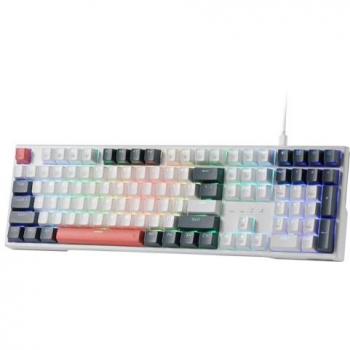 Redragon K668 RGB Wired Mechanical Gaming Keyboard with 108 Keys, Hot-swappable Socket, Extra 4 Hotkeys, Red Switch
