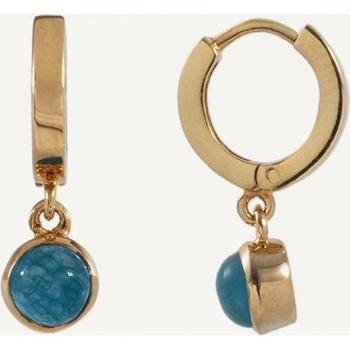 Aros articulados Órbita acabado en oro 18kt piedra verde