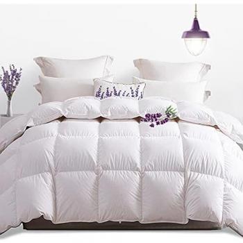 UMI. by Amazon - Edredón nórdico de plumón de Ganso con Perfume de Lavanda y Exterior 100% algodón,Cuatro Estaciones,Cambio de Estación