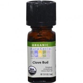 Aura Cacia 0327098 Org-nica Aceite Esencial - Clove Bud - 0,25 oz