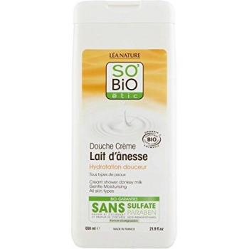 SO'BiO étic Douche Crème Lait d'Ânesse Bio 650 ml - Lot de 2