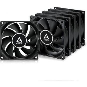 Arctic F8 Multipack - Quiet Motor 80mm Computer Case Fan with Push-Pull Configuration, 2000 RPM Speed - Black