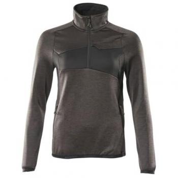 Sudadera de Mujer Mascot con Media Cremallera Accelerate 18053 - Gris Oscuro/Negro - Grande
