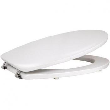 Asiento de Baño MSV - Blanco - Acrílico y Acero Inoxidable