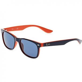 RAY BAN JUNIOR Unisex Kid's 9052S Sunglasses, top blue on orange
