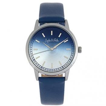 Sophie & Freda San Diego Women's Blue Leather-Band Quartz Watch