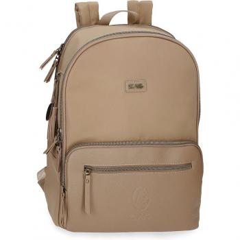 Mochila de mujer portaordenador en color oro de El Potro