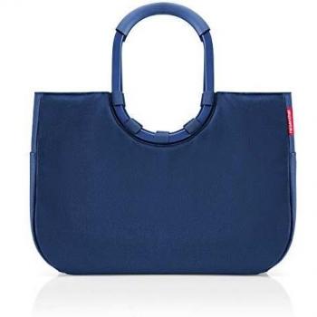 reisenthel loopshopper L - Bolso robusto con prácticos compartimentos fabricados con botellas PET recicladas, diseño atractivo y elegante, en negro, Couleur:blau