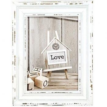 Zep S.r.l Rivoli White Marco de Madera, Vintage Look, weiß, 22,5 x 32,5 cm