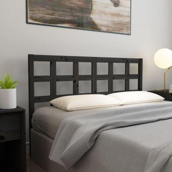 Cabecero de cama de madera maciza de pino negro 156x4x100 cm