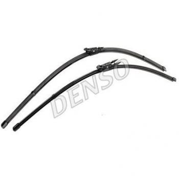 Limpiaparabrisas DENSO DF-091, Juego de 2 Escobillas, Tipo plano, Longitud 750mm + 650mm, Delantero