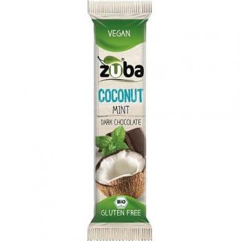 Barrita de Coco Menta y Choco Negro Sin Gluten Bio Vegan 12uds Zuba