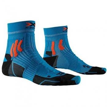 X-Socks Trail Run Energy Socks, Unisex Adulto, Teal Blue/Sunset Orange, 39-41