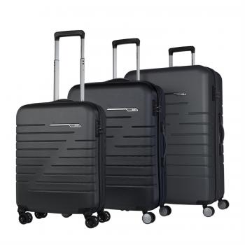 JASLEN - Juego Set 3 Maletas Trolley 50/60 / 70 cm ABS. Expandibles. Rígidas, Resistentes y Ligeras. 4 Ruedas Dobles. Candado TSA. Pequeña Low Cost 56600, Color Gris Oscuro