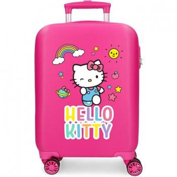 Maleta de cabina Disney Hello Kitty You are cute rígida 50 cm fucsia