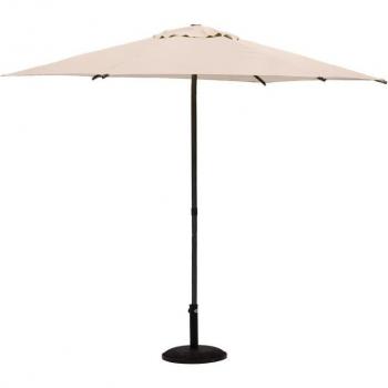 Parasol Recto Reclinable de Tela Soya - Beige - 2,7 m