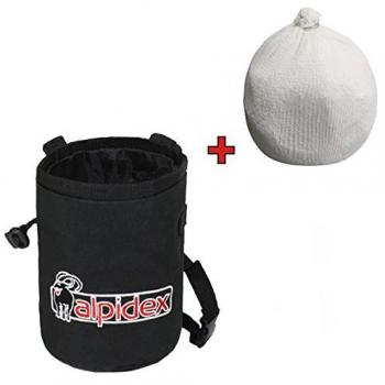 Pack ahorro: Bolsa de magnesia HIGHFLY color Black Rock + Bola de magnesia 35 g de Alpidex