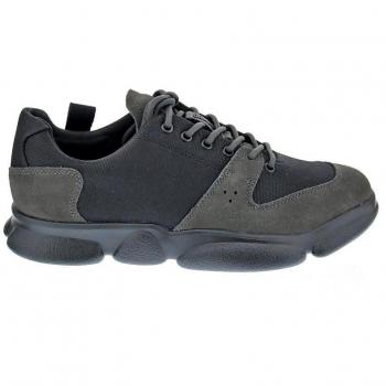 CAMPER Karst Men's Sneakers - Black/Grey, Size 41, Cotton Fabric
