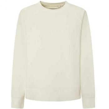 Pepe Jeans - Sudadera de mujer cuello redondo con manga raglán modelo Pl581461-808 en color blanco (Mousse White), talla XS