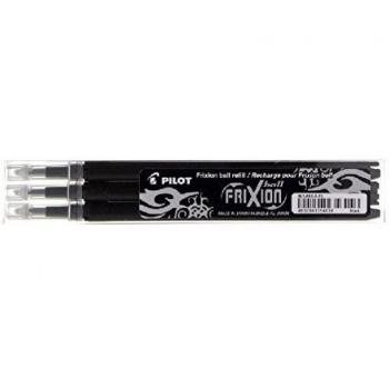 PILOT 3 UNIDADES RECAMBIOS PARA BOLIGRAFO BORRABLE FRIXION BALL 0.7 NEGRO