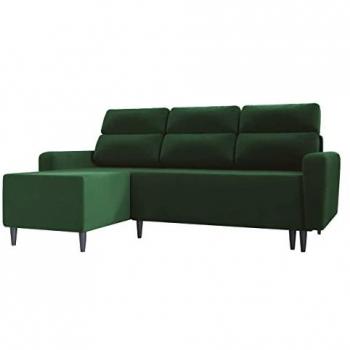 Sofá rinconero Stamford 102, Manila 35, con función de descanso y caja de ropa de cama, dimensiones 236x148x99cm