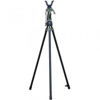 BENISPORT - Tripode de Nueva generacion - Benisport tripode de Caza - Altura de extensión 165 cm - Seguro para Bloqueo de gatillo - Mango y Horquilla giratoria 360 Grados
