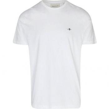 Camiseta GANT para Hombre - REGULAR SHIELD con Cuello Redondo y Manga Corta, Diseño Bordado Reg Shield