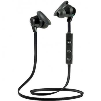 Auriculares In-Ear Estéreo Bluetooth con Micrófono y Bajo Potente, Auriculares Deportivos Inalámbricos para Todos los Teléfonos