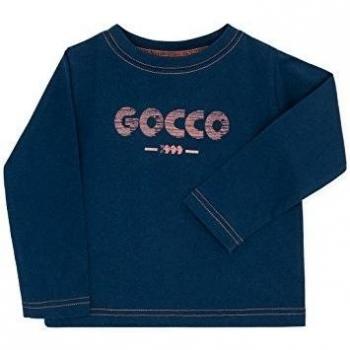 Gocco Manga Larga con Print, Camiseta para Niños, Indigo Melange, 2-3
