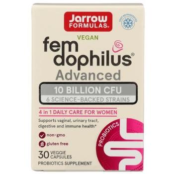 Vegan Fem-Dophilus Advanced Probiotic Capsules, 10 Billion CFU, Refrigerated, 30 Count