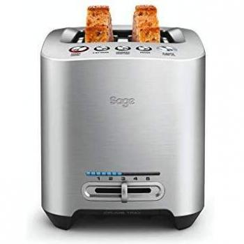 Sage Appliances The Smart Toast 2 Slice Tostadoras, 1000 W, Stainless Steel, Acero inoxidable cepillado