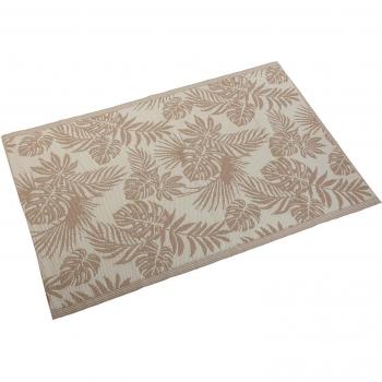 Alfombra Smith Versa - 120 x 1 x 180 cm - Polipropileno - Diseño Hoja de Planta - Color Beige
