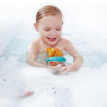 Hape Wind-Up Floating Teddy Bear Bath Toy