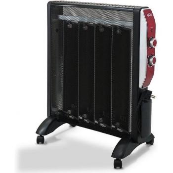 Avant AV7577 Radiador de Mica 2000W Negro con Termostato Regulable y 2 Potencias Eficiente