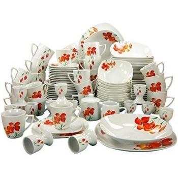 Creatable, 19360, serie Bianca Red Flower, Vajilla