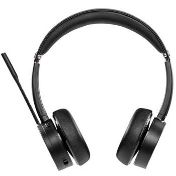 Auriculares Bluetooth Profesional Tellur Voice Pro - Inalámbricos, 2 Micrófonos con Cancelación de Ruido, Autonomía de 24h, Puerto USB-C, Negro