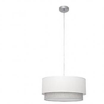 Lámpara Colgante Moderna Kenya 2xe27 Blanco y Gris Regulable D40