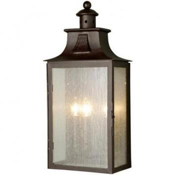 Lámpara de pared exterior Balmoral 3 luces bronce envejecido IP44 E14