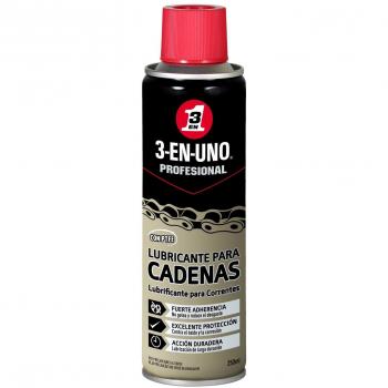 3 EN UNO Profesional - Spray Lubricante de Cadenas con PTFE, 250 ml